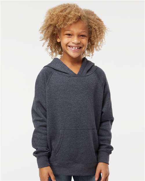 Youth Lightweight Special Blend Raglan Hooded Sweatshirt - Midnight Navy