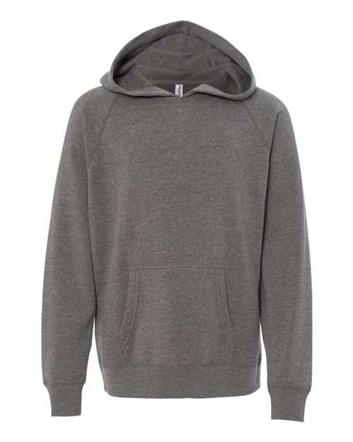 Youth Lightweight Special Blend Raglan Hooded Sweatshirt - Nickel