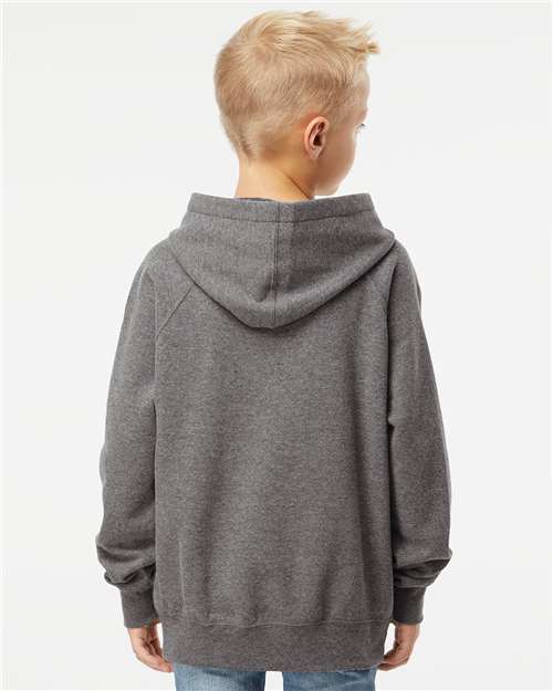 Youth Lightweight Special Blend Raglan Hooded Sweatshirt - Nickel