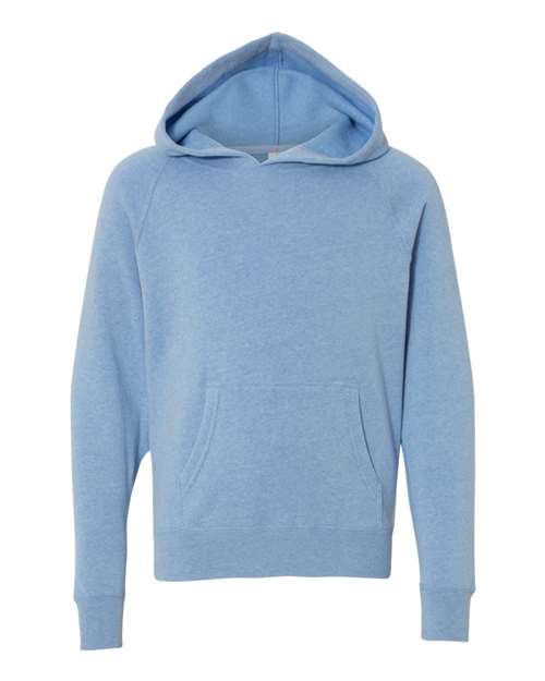 Youth Lightweight Special Blend Raglan Hooded Sweatshirt - Pacific