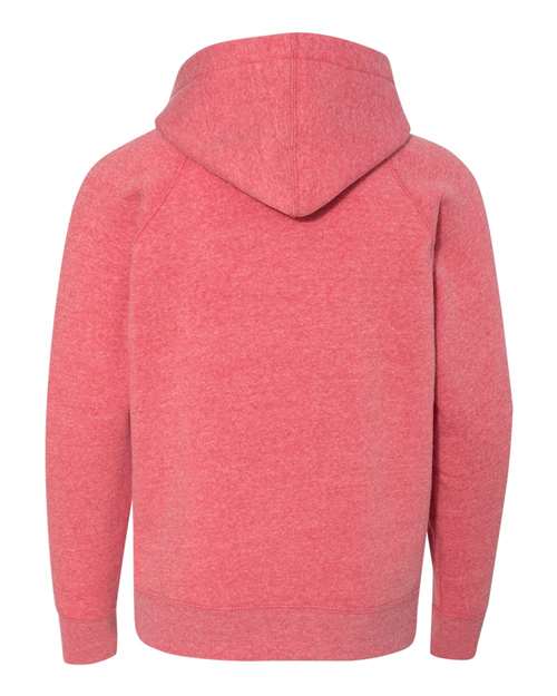 Youth Lightweight Special Blend Raglan Hooded Sweatshirt - Pomegranate