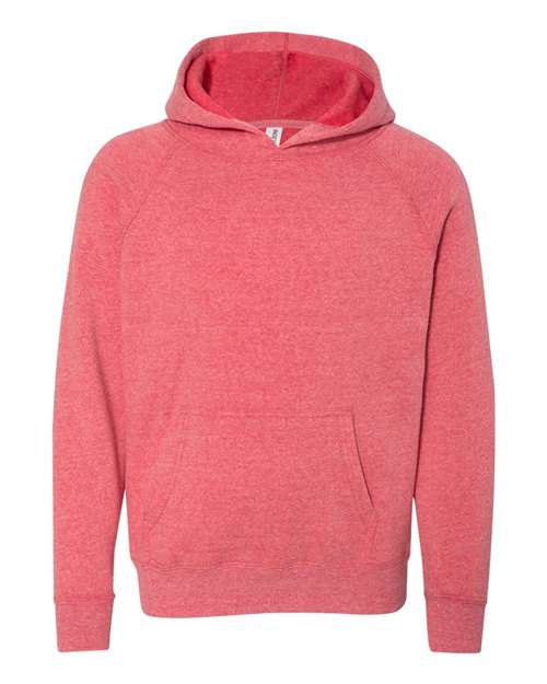 Youth Lightweight Special Blend Raglan Hooded Sweatshirt - Pomegranate