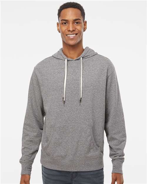 Unisex Midweight French Terry Hooded Sweatshirt - Salt & Pepper
