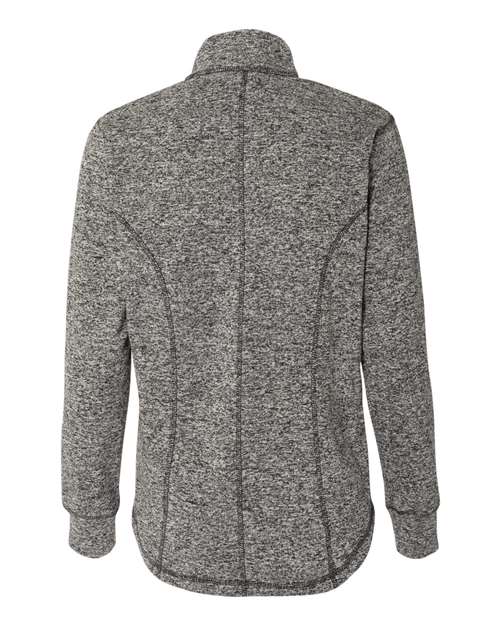 Women's Cosmic Fleece Quarter-Zip Pullover - Charcoal Fleck/ Black