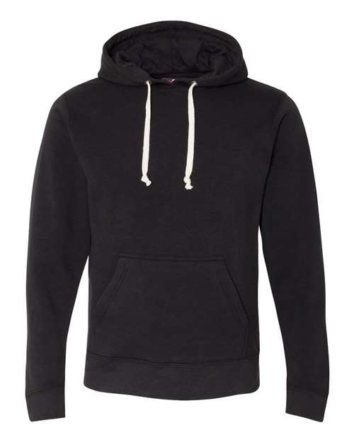 Men's Triblend Fleece Hooded Sweatshirt - Black Solid