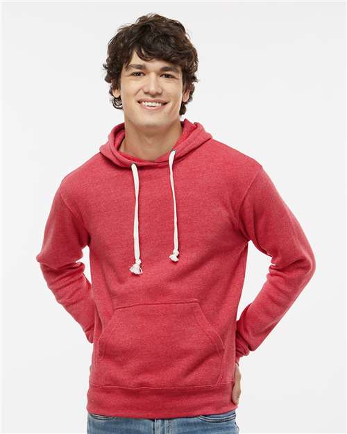 Men's Triblend Fleece Hooded Sweatshirt - Red Triblend