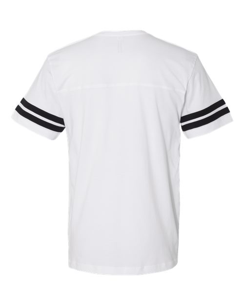 Men's Football Fine Jersey Tee - White Solid/ Black