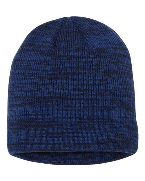 8" Marled Beanie - Royal/ Navy