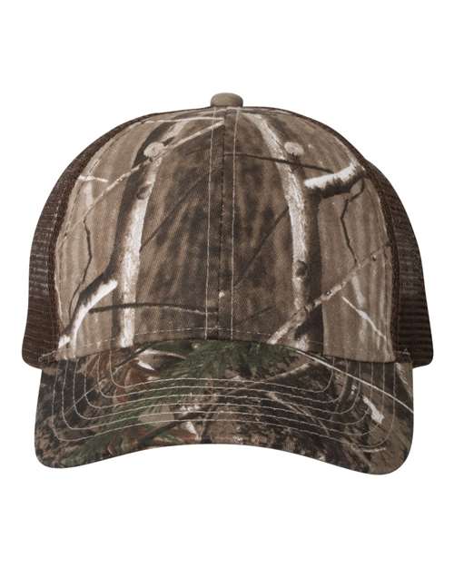 Licensed Camo Mesh Back Cap - Realtree AP/ Brown