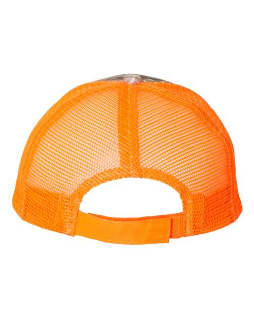 Licensed Camo Mesh Back Cap - Realtree AP/ Neon Orange