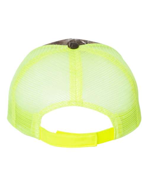 Licensed Camo Mesh Back Cap - Realtree AP/ Neon Yellow