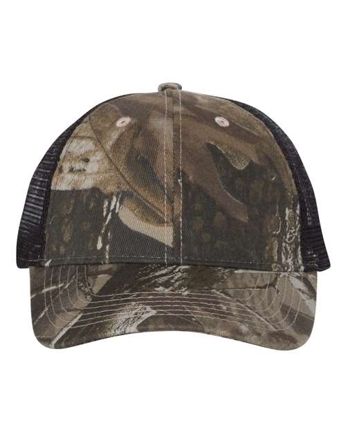Licensed Camo Mesh Back Cap - Realtree Hardwoods/ Black