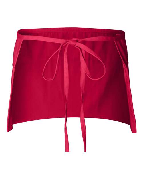 Waist Apron with Pockets - Red