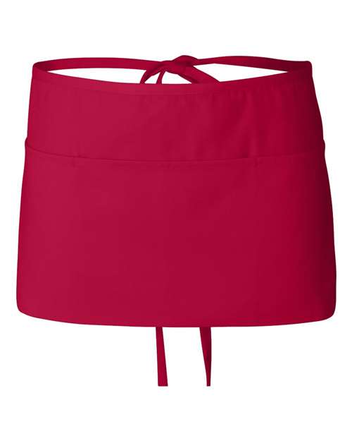 Waist Apron with Pockets - Red