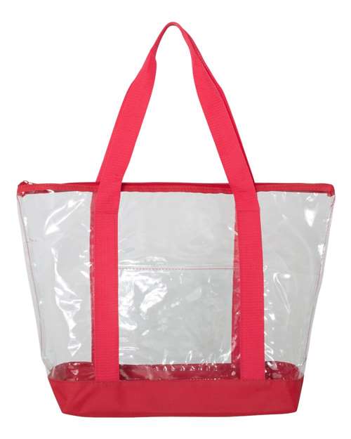 Clear Boat Tote - Red