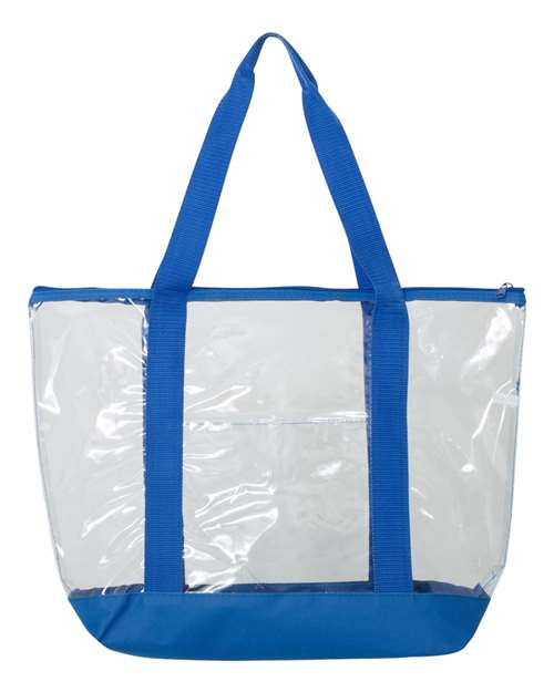 Clear Boat Tote - Royal