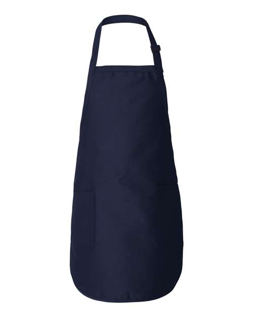 Full-Length Apron with Pockets - Navy