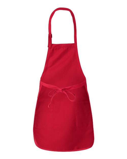 Full-Length Apron with Pockets - Red