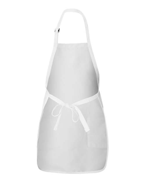 Full-Length Apron with Pockets - White