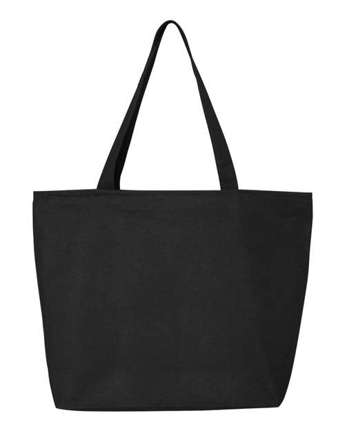 25L Zippered Tote - Black