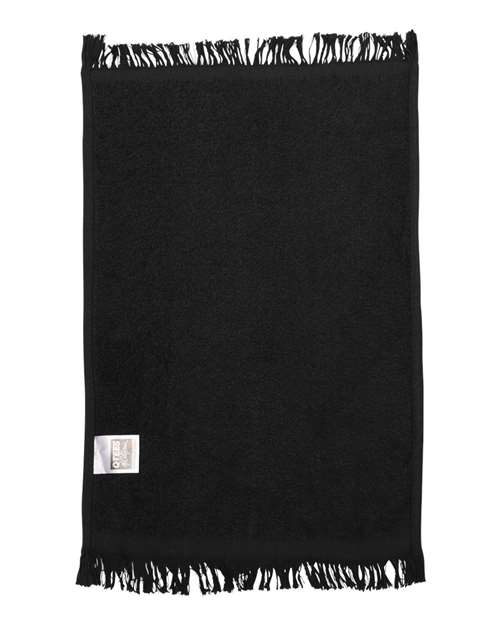 Fringed Fingertip Towel - Black