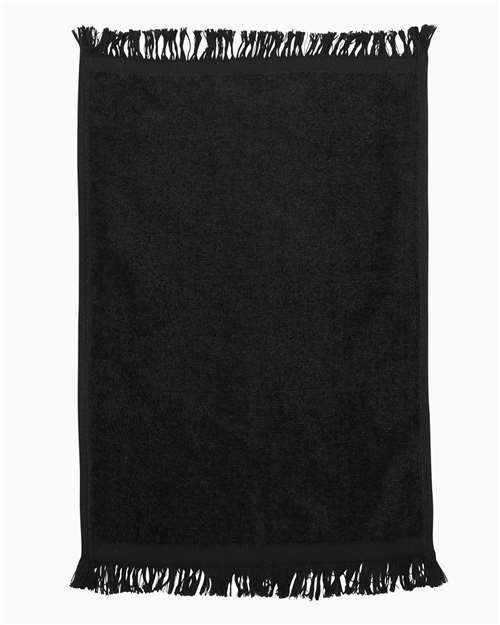 Fringed Fingertip Towel - Black