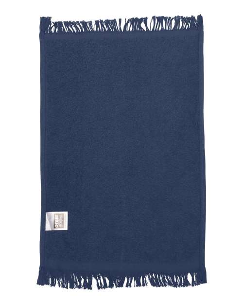 Fringed Fingertip Towel - Navy