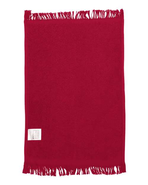 Fringed Fingertip Towel - Red