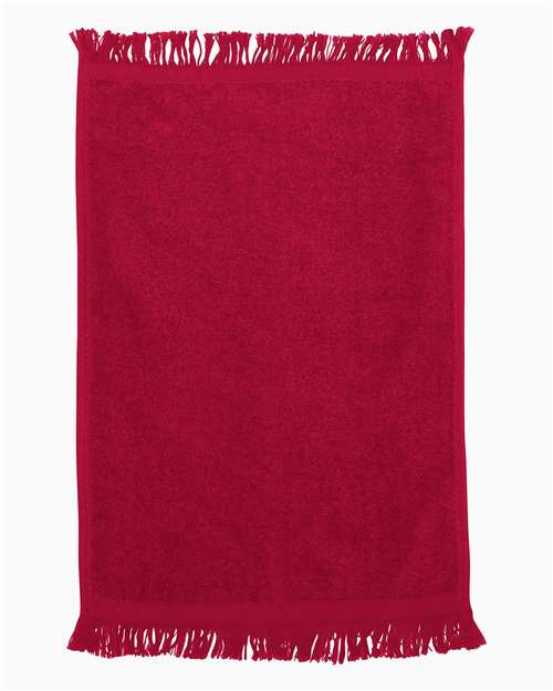 Fringed Fingertip Towel - Red