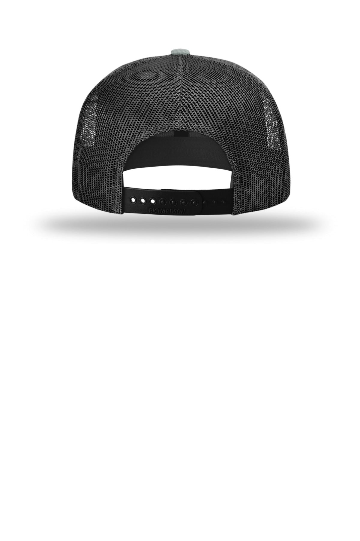 Richardson Acrylic-Wool Blend Flatbill Trucker - Heather Grey/ Black