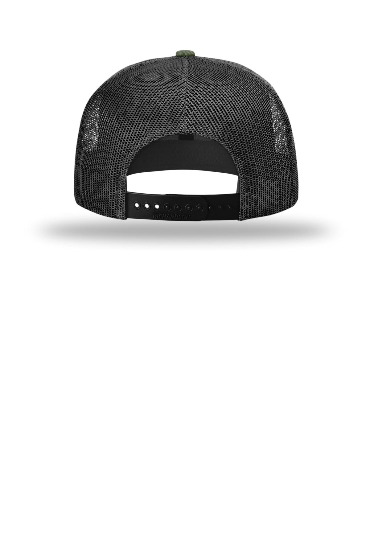 Richardson Acrylic-Wool Blend Flatbill Trucker - Loden/ Black
