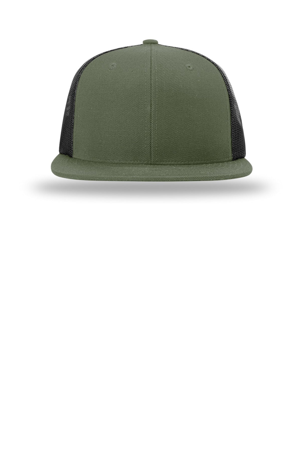 Richardson Acrylic-Wool Blend Flatbill Trucker - Loden/ Black