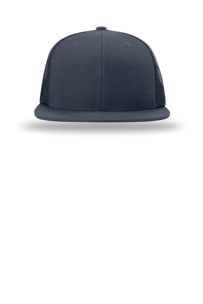 Richardson Acrylic-Wool Blend Flatbill Trucker - Navy