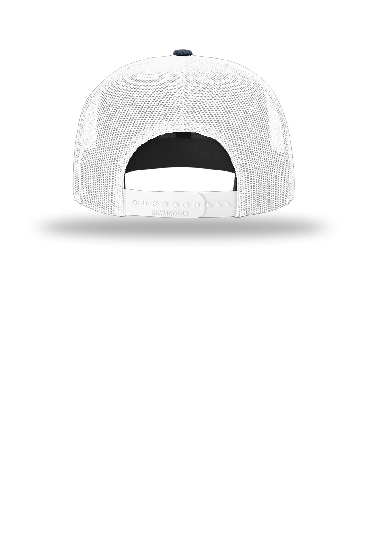Richardson Acrylic-Wool Blend Flatbill Trucker - Navy/ White