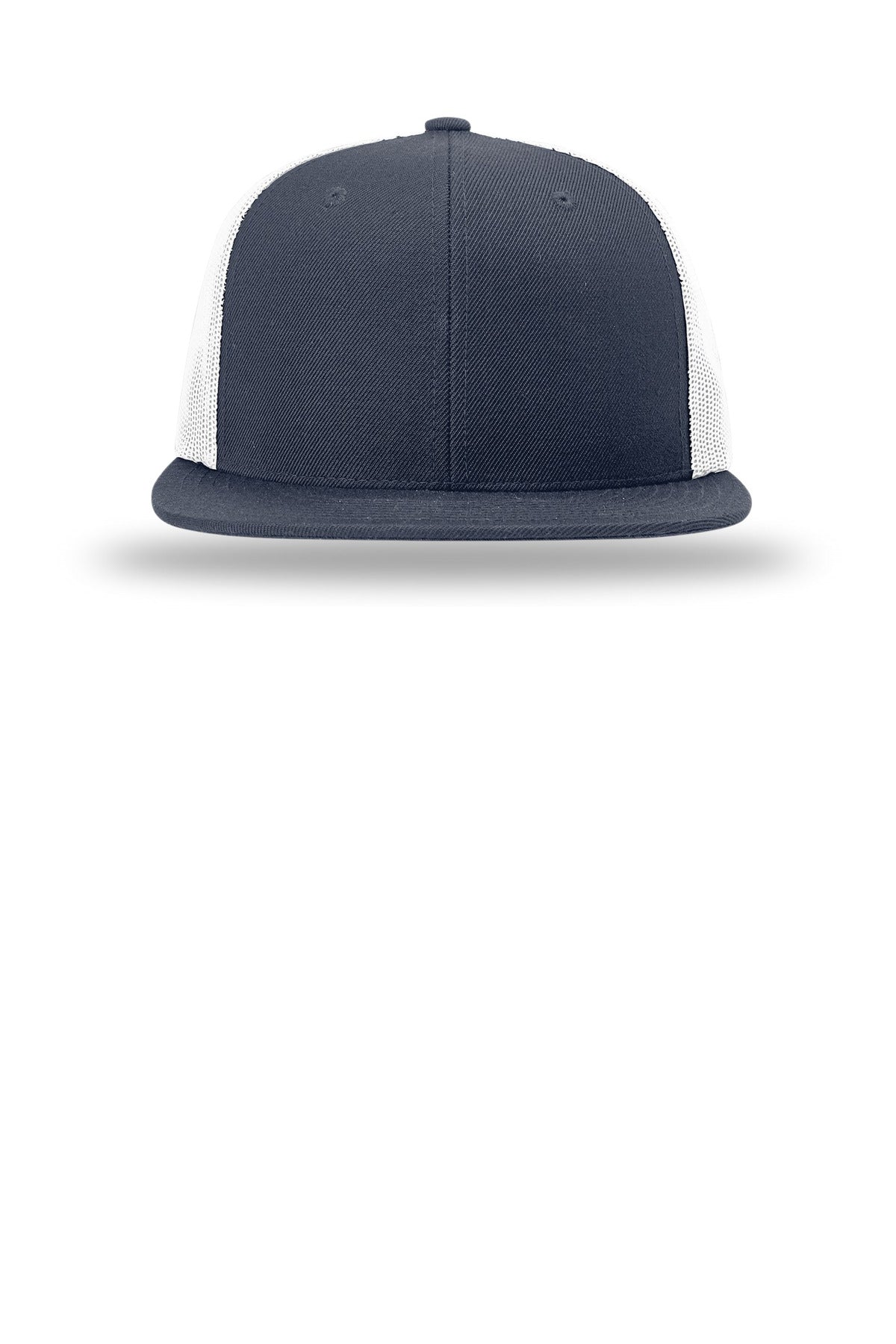 Richardson Acrylic-Wool Blend Flatbill Trucker - Navy/ White