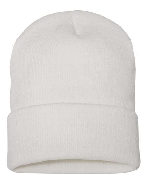 Cuffed Beanie - White