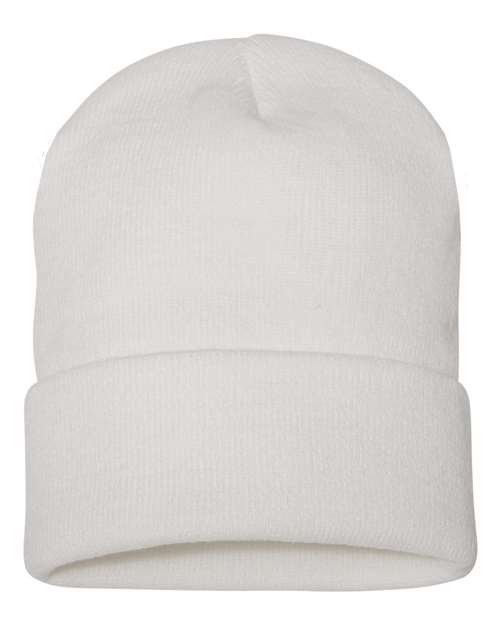 Cuffed Beanie - White