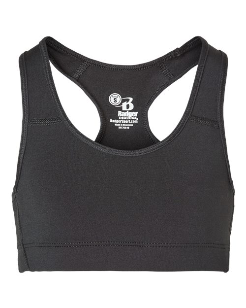 Girls' B-Sport Bra Top - Black
