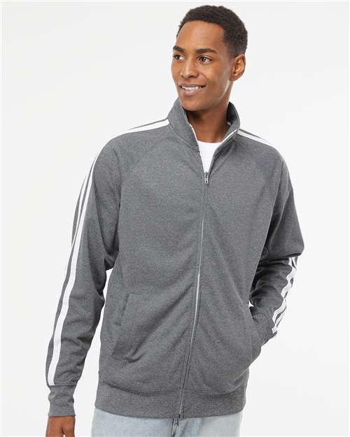 Men's Lightweight Poly-Tech Full-Zip Track Jacket - Gunmetal Heather