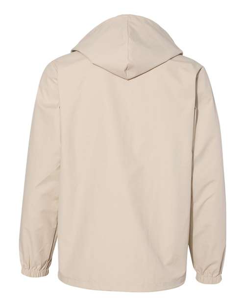 Men's Water-Resistant Hooded Windbreaker - Classic Khaki