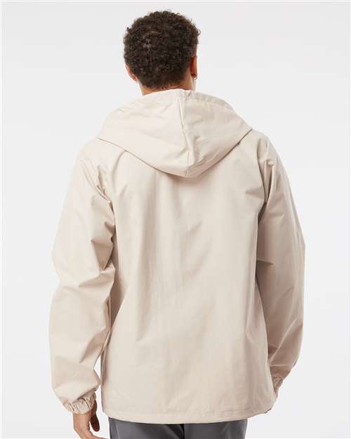 Men's Water-Resistant Hooded Windbreaker - Classic Khaki