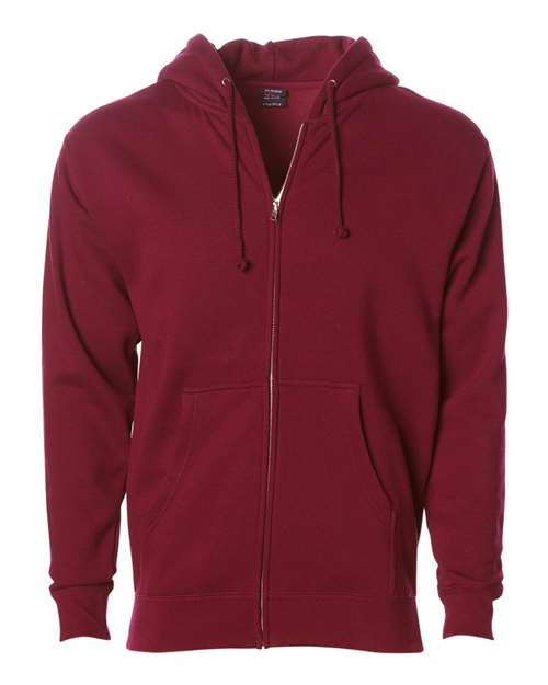 Unisex Heavyweight Full-Zip Hooded Sweatshirt - Cardinal