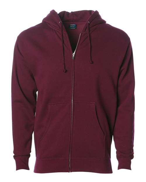 Unisex Heavyweight Full-Zip Hooded Sweatshirt - Maroon