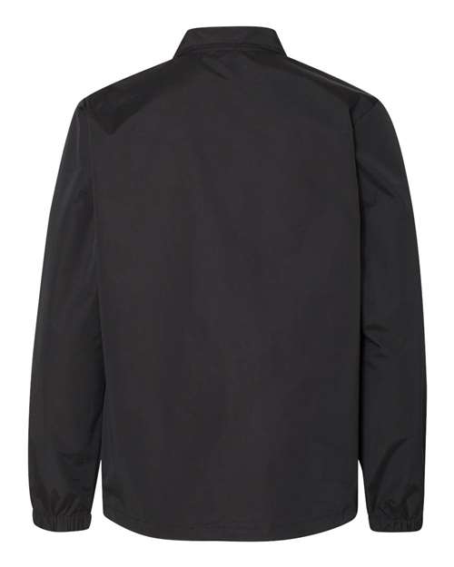 Men's Water-Resistant Windbreaker Coach’s Jacket - Black