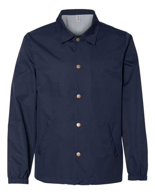 Men's Water-Resistant Windbreaker Coach’s Jacket - Classic Navy