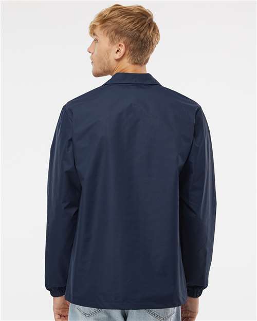 Men's Water-Resistant Windbreaker Coach’s Jacket - Classic Navy