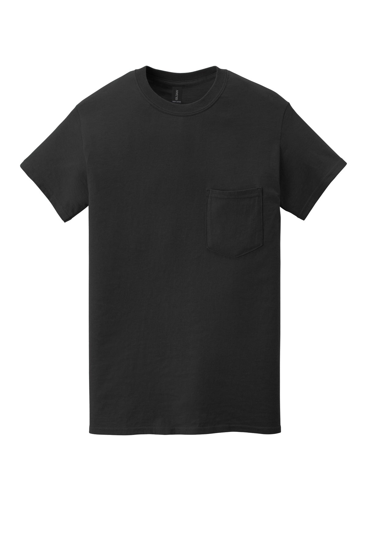 Gildan  Heavy Cotton  100% Cotton Pocket T-Shirt - Black