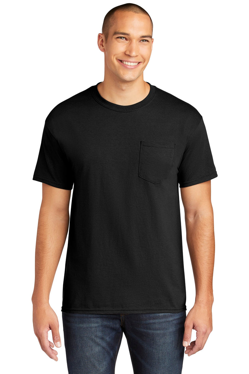 Gildan  Heavy Cotton  100% Cotton Pocket T-Shirt - Black