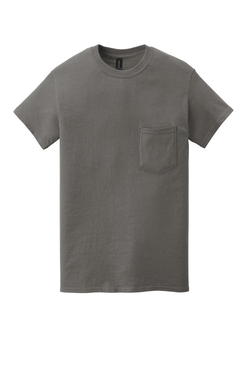 Gildan  Heavy Cotton  100% Cotton Pocket T-Shirt - Charcoal