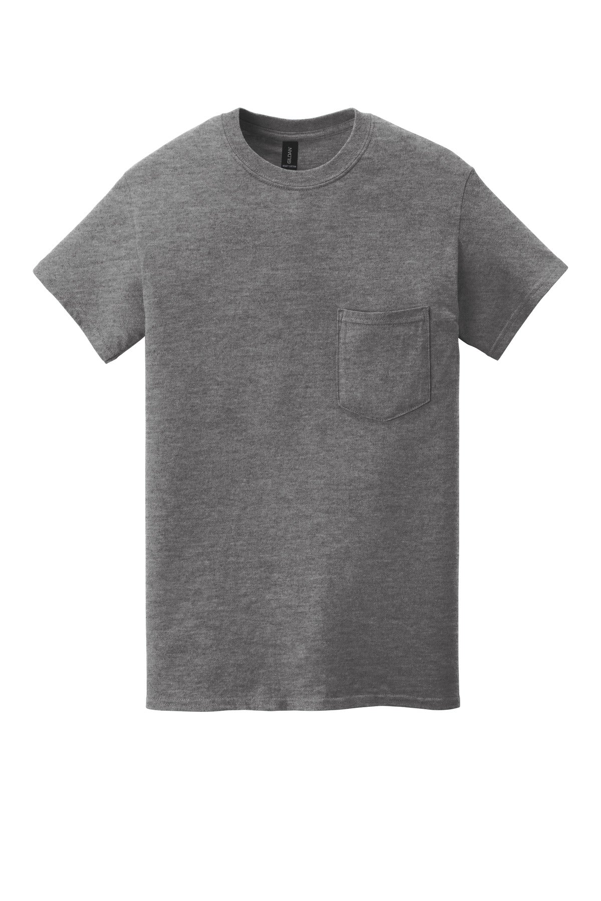 Gildan  Heavy Cotton  100% Cotton Pocket T-Shirt - Graphite Heather